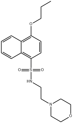 N-[2-(4-morpholinyl)ethyl]-4-propoxy-1-naphthalenesulfonamide Struktur