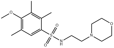 4-methoxy-2,3,5-trimethyl-N-[2-(4-morpholinyl)ethyl]benzenesulfonamide Struktur