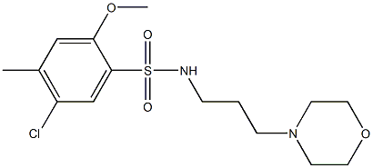 5-chloro-2-methoxy-4-methyl-N-[3-(4-morpholinyl)propyl]benzenesulfonamide Struktur