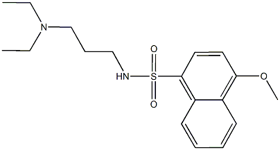 N-[3-(diethylamino)propyl]-4-methoxy-1-naphthalenesulfonamide Struktur