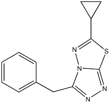 3-benzyl-6-cyclopropyl[1,2,4]triazolo[3,4-b][1,3,4]thiadiazole Struktur