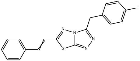 3-(4-fluorobenzyl)-6-(2-phenylvinyl)[1,2,4]triazolo[3,4-b][1,3,4]thiadiazole Struktur