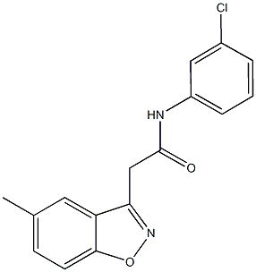 N-(3-chlorophenyl)-2-(5-methyl-1,2-benzisoxazol-3-yl)acetamide Struktur