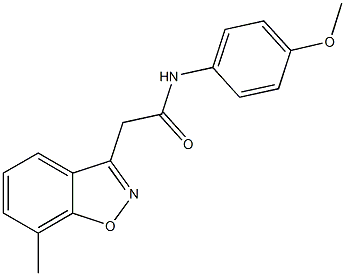 N-(4-methoxyphenyl)-2-(7-methyl-1,2-benzisoxazol-3-yl)acetamide Struktur