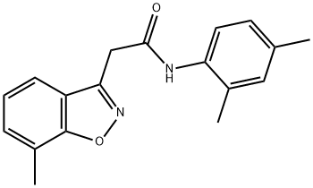 N-(2,4-dimethylphenyl)-2-(7-methyl-1,2-benzisoxazol-3-yl)acetamide Struktur