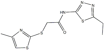 N-(5-ethyl-1,3,4-thiadiazol-2-yl)-2-[(4-methyl-1,3-thiazol-2-yl)sulfanyl]acetamide Struktur