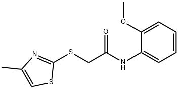 N-(2-methoxyphenyl)-2-[(4-methyl-1,3-thiazol-2-yl)sulfanyl]acetamide Struktur