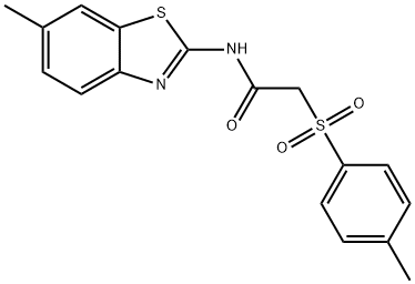 N-(6-methyl-1,3-benzothiazol-2-yl)-2-[(4-methylphenyl)sulfonyl]acetamide Struktur