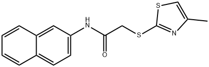 2-[(4-methyl-1,3-thiazol-2-yl)sulfanyl]-N-(2-naphthyl)acetamide Struktur