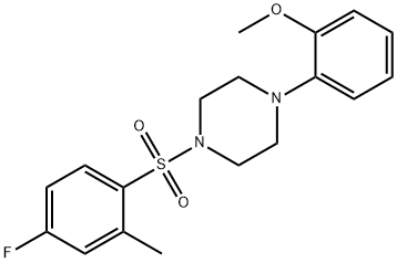 2-{4-[(4-fluoro-2-methylphenyl)sulfonyl]-1-piperazinyl}phenyl methyl ether Struktur