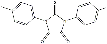 1,3-bis(4-methylphenyl)-2-thioxoimidazolidine-4,5-dione Struktur