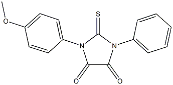 1-(4-methoxyphenyl)-3-phenyl-2-thioxoimidazolidine-4,5-dione Struktur