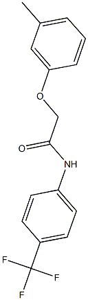 2-(3-methylphenoxy)-N-[4-(trifluoromethyl)phenyl]acetamide Struktur