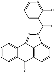 2-[(2-chloro-3-pyridinyl)carbonyl]dibenzo[cd,g]indazol-6(2H)-one Struktur