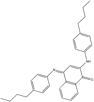 2-(4-butylanilino)-4-[(4-butylphenyl)imino]-1(4H)-naphthalenone Struktur