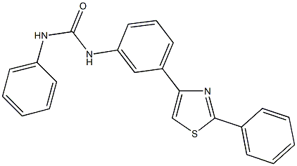 N-phenyl-N'-[3-(2-phenyl-1,3-thiazol-4-yl)phenyl]urea Struktur