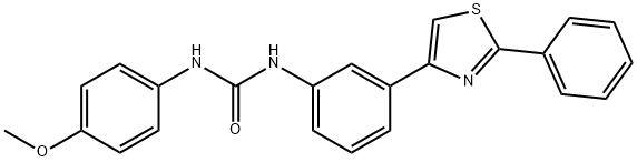 N-(4-methoxyphenyl)-N'-[3-(2-phenyl-1,3-thiazol-4-yl)phenyl]urea Struktur