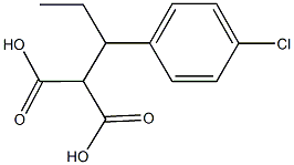 2-[1-(4-chlorophenyl)propyl]malonic acid Struktur