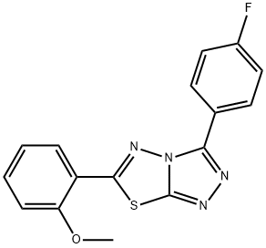 2-[3-(4-fluorophenyl)[1,2,4]triazolo[3,4-b][1,3,4]thiadiazol-6-yl]phenyl methyl ether Struktur