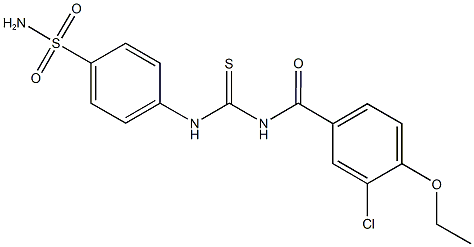 4-({[(3-chloro-4-ethoxybenzoyl)amino]carbothioyl}amino)benzenesulfonamide Struktur