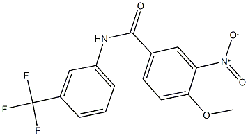 3-nitro-4-methoxy-N-[3-(trifluoromethyl)phenyl]benzamide Struktur