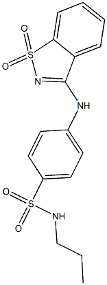 4-[(1,1-dioxido-1,2-benzisothiazol-3-yl)amino]-N-propylbenzenesulfonamide Struktur