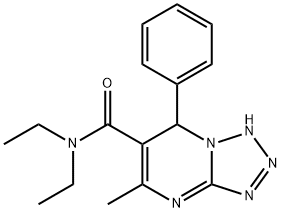 N,N-diethyl-5-methyl-7-phenyl-4,7-dihydrotetraazolo[1,5-a]pyrimidine-6-carboxamide Struktur