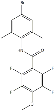 N-(4-bromo-2,6-dimethylphenyl)-2,3,5,6-tetrafluoro-4-methoxybenzamide Struktur