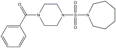 1-[(4-benzoyl-1-piperazinyl)sulfonyl]azepane Struktur