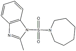 1-(1-azepanylsulfonyl)-2-methyl-1H-benzimidazole Struktur