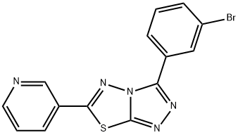 3-(3-bromophenyl)-6-(3-pyridinyl)[1,2,4]triazolo[3,4-b][1,3,4]thiadiazole Struktur