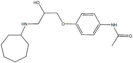 N-{4-[3-(cycloheptylamino)-2-hydroxypropoxy]phenyl}acetamide Struktur