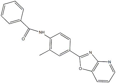 N-(2-methyl-4-[1,3]oxazolo[4,5-b]pyridin-2-ylphenyl)benzamide Struktur