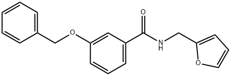 3-(benzyloxy)-N-(2-furylmethyl)benzamide Struktur