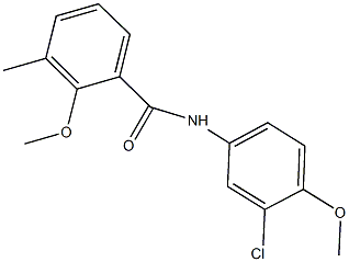 N-(3-chloro-4-methoxyphenyl)-2-methoxy-3-methylbenzamide Struktur