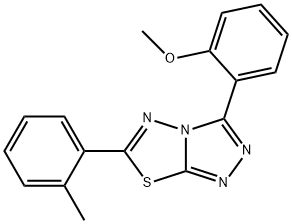 methyl 2-[6-(2-methylphenyl)[1,2,4]triazolo[3,4-b][1,3,4]thiadiazol-3-yl]phenyl ether Struktur