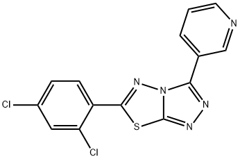 6-(2,4-dichlorophenyl)-3-(3-pyridinyl)[1,2,4]triazolo[3,4-b][1,3,4]thiadiazole Struktur