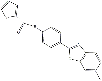 N-[4-(6-methyl-1,3-benzoxazol-2-yl)phenyl]-2-furamide Struktur