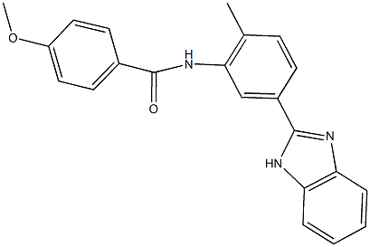 N-[5-(1H-benzimidazol-2-yl)-2-methylphenyl]-4-methoxybenzamide Struktur