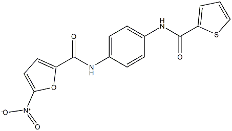 5-nitro-N-{4-[(2-thienylcarbonyl)amino]phenyl}-2-furamide Struktur