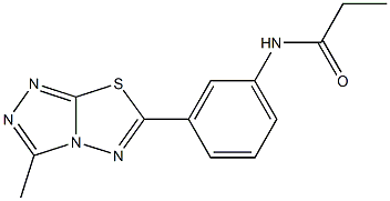 N-[3-(3-methyl[1,2,4]triazolo[3,4-b][1,3,4]thiadiazol-6-yl)phenyl]propanamide Struktur