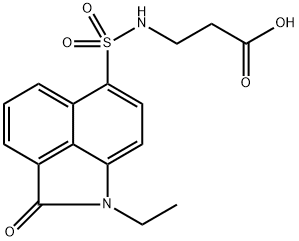 N-[(1-ethyl-2-oxo-1,2-dihydrobenzo[cd]indol-6-yl)sulfonyl]-beta-alanine Struktur