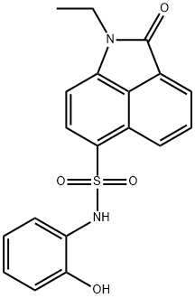 1-ethyl-N-(2-hydroxyphenyl)-2-oxo-1,2-dihydrobenzo[cd]indole-6-sulfonamide Struktur