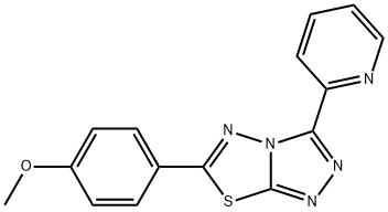 methyl 4-[3-(2-pyridinyl)[1,2,4]triazolo[3,4-b][1,3,4]thiadiazol-6-yl]phenyl ether Struktur