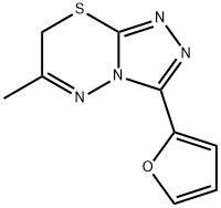 3-(2-furyl)-6-methyl-7H-[1,2,4]triazolo[3,4-b][1,3,4]thiadiazine Struktur