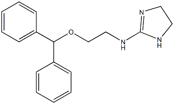 N-[2-(benzhydryloxy)ethyl]-N-(4,5-dihydro-1H-imidazol-2-yl)amine Struktur