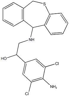 1-(4-amino-3,5-dichlorophenyl)-2-(6,11-dihydrodibenzo[b,e]thiepin-11-ylamino)ethanol Struktur