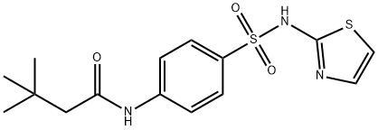 3,3-dimethyl-N-{4-[(1,3-thiazol-2-ylamino)sulfonyl]phenyl}butanamide Struktur