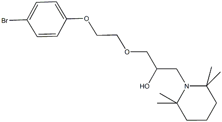 1-[2-(4-bromophenoxy)ethoxy]-3-(2,2,6,6-tetramethyl-1-piperidinyl)-2-propanol Struktur