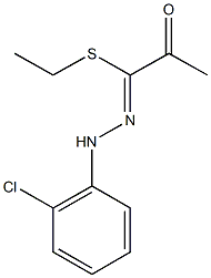 ethyl N-(2-chlorophenyl)-2-oxopropanehydrazonothioate Struktur